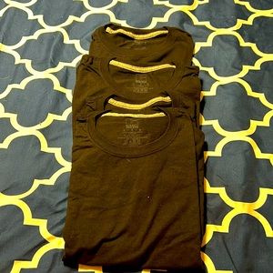 NEw mens 4 Pack Black Tees large